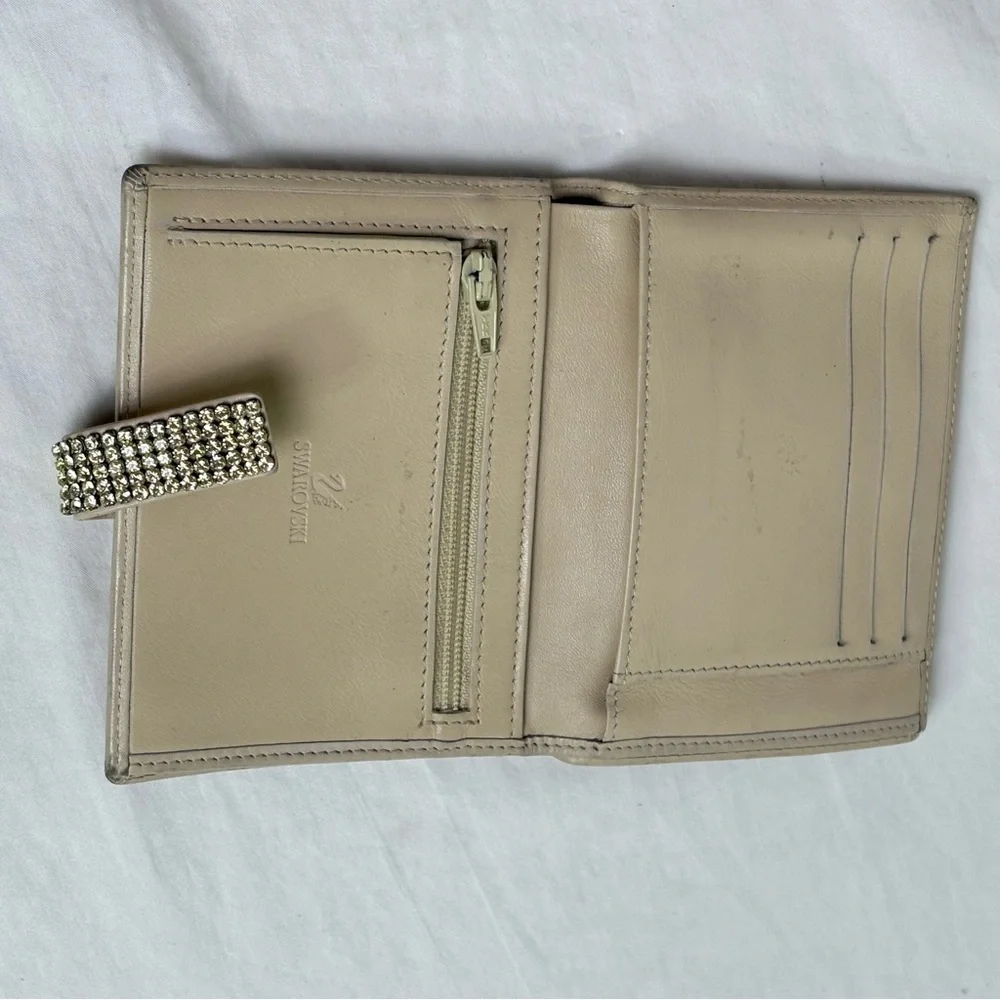 SWAROVSKI Rhinestone Leather Wallet *minor flaws*